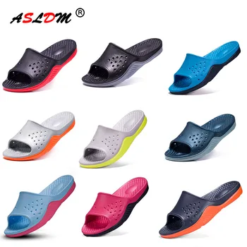 

Fashion Sandals Brand Men Shoes Summer Colorful Couple Breathable Comfortable Thick-soled Beach Shoes Large Size Slippers