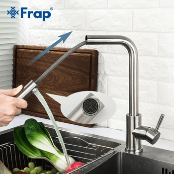 

FRAP stainless pull out kitchen faucet f60899/f60899-1