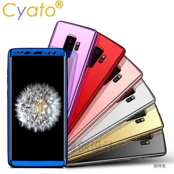 

Luxury Mirror Case For Samsung Galaxy A7 2018 360 PC+Tempered Glass Screen Protector Phone Case For Samsung A50 Cover S10 Case