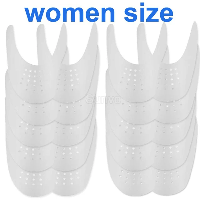 10 Pair Shoes Anti Crease Protector for Sneakers Toe Caps Anti Fold Protection Shoe Stretcher Support Dropshipping and Wholesale White - Women size