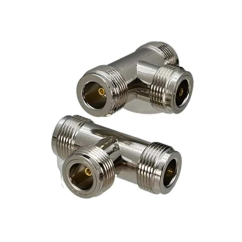 1pcs Connector Adapter N Female Jack to 2x N Female Jack Type T RF Coaxial Converter Straight New