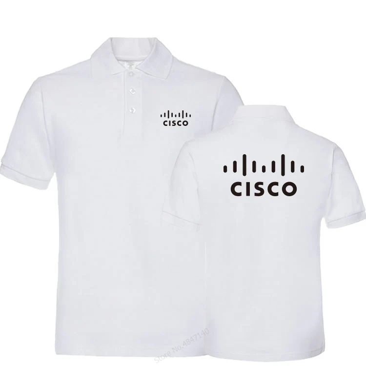5 Бренд поло для мужчин s Cisco рубашка поло хлопок короткий рукав сплошной Повседневная рубашка поло мужские топы - Цвет: 5