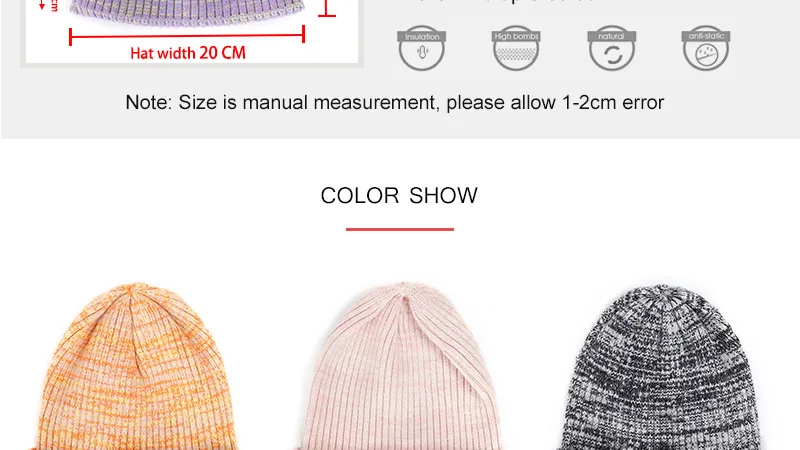Fashion woman variegated knit hat autumn and winter warm high quality cotton hat Innocent cap ladies casual ski mask peas