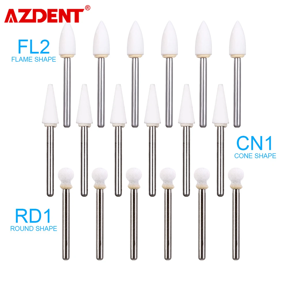 12 шт./кор. AZDENT Dental Flame White Stone полировка FG Burs FL2 абразивный точечный Бур подходит для