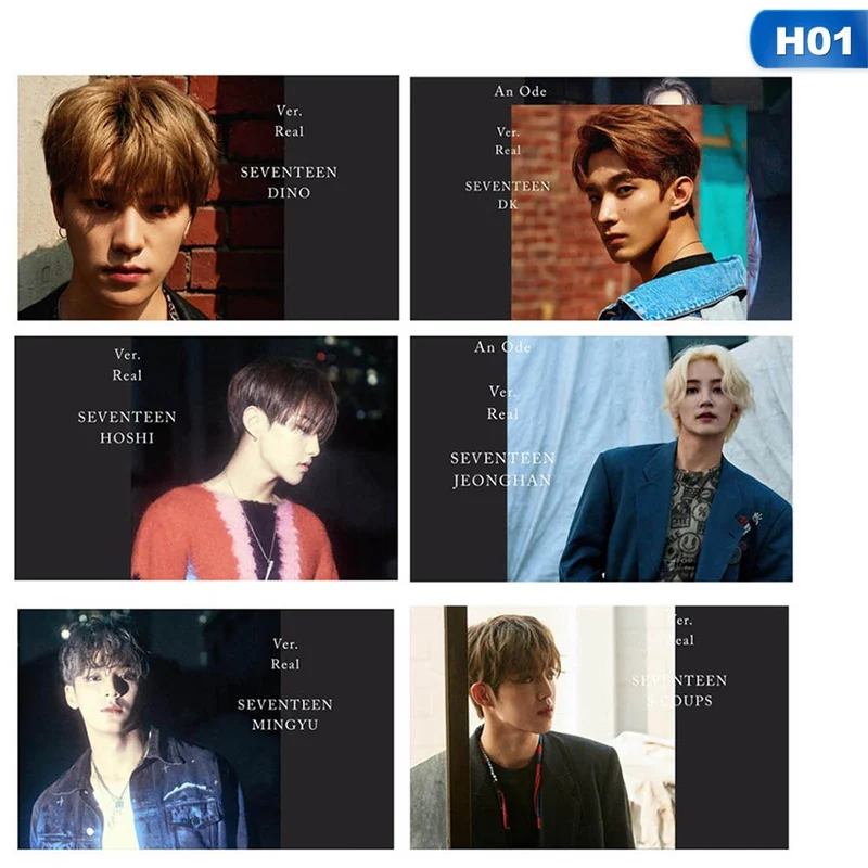 14 шт./компл. k-pop SEVENTEEN новые альбомы Ode карты с кристаллами наклейки в виде автобуса Стикеры для альбомов самодельные бумажные карты - Цвет: 01