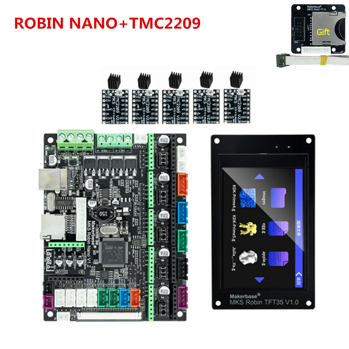 Makerbase MKS Robin Nano 32 битная плата управления 3D принтер DIY детали TFT3.5 сенсорный экран wifi