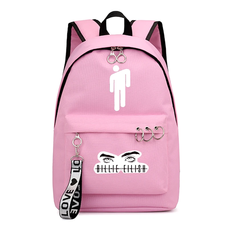 Billie Eilish рюкзак на молнии Sac Dos usb зарядка Mochila розовые сумки мужские противоугонные Kpop школьные сумки для девочек-подростков - Цвет: 11
