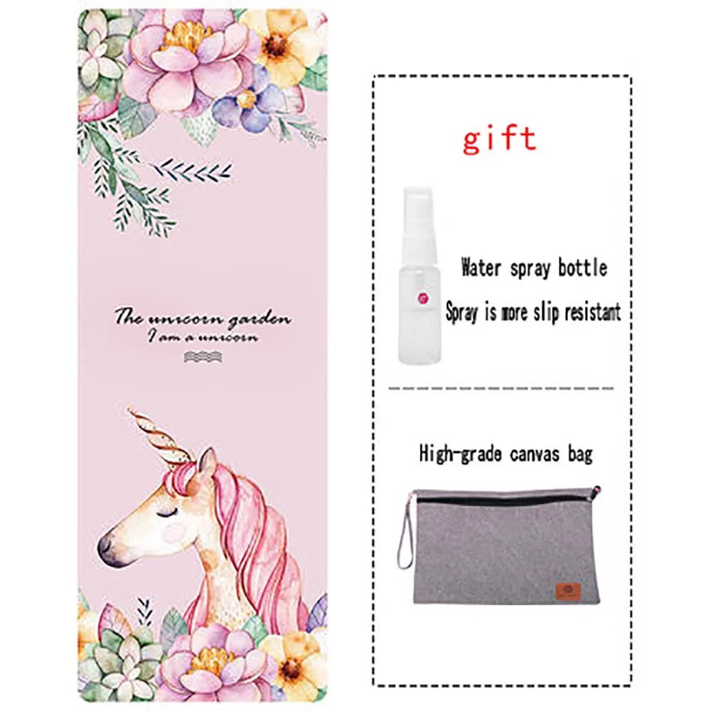 

Sport fitness mat Skin friendly natural rubber yoga mat Print professional non-slip widened portable folding fitness yoga towel