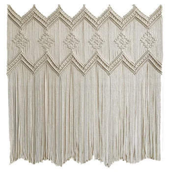 

Wall Hanging Macrame Curtain Bohemian Handwoven Tapestry Perfect Door Curtain for Bedroom Wedding Decoration 85X90cm
