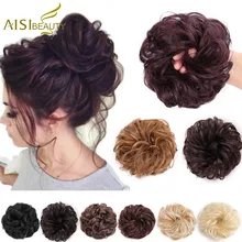 AISI BEAUTY, синтетические волосы, шиньон, Пончик, черный, коричневый, кудрявые волосы, пучок, шиньон, эластичные волосы, канатная Резиновая лента для наращивания волос