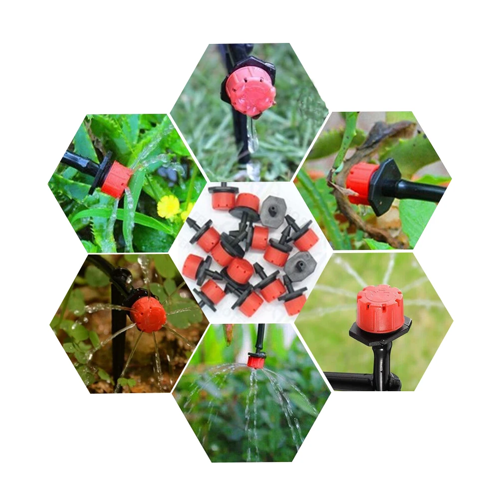 AIVY Automatic Irrigation System Garden Watering Hose Micro Drip Irrigation Kit with Adjustable Dripper Spray Cooling System