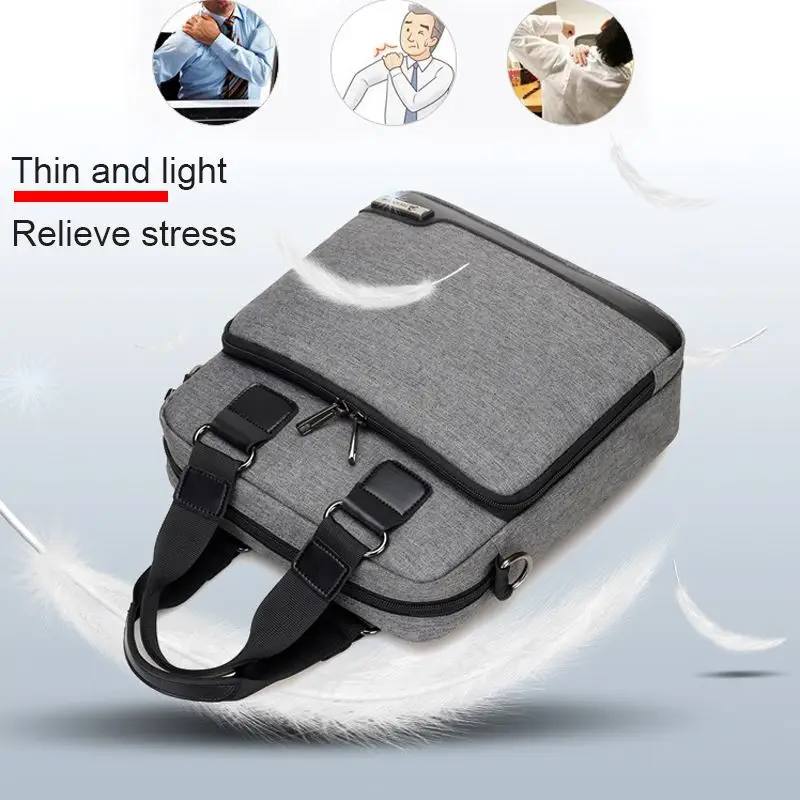 11 inch Convertible Laptop Bag Multifunctional Waterproof Oxford Cloth Men Women Business Travel Handbag Shoulder Messenger Bags