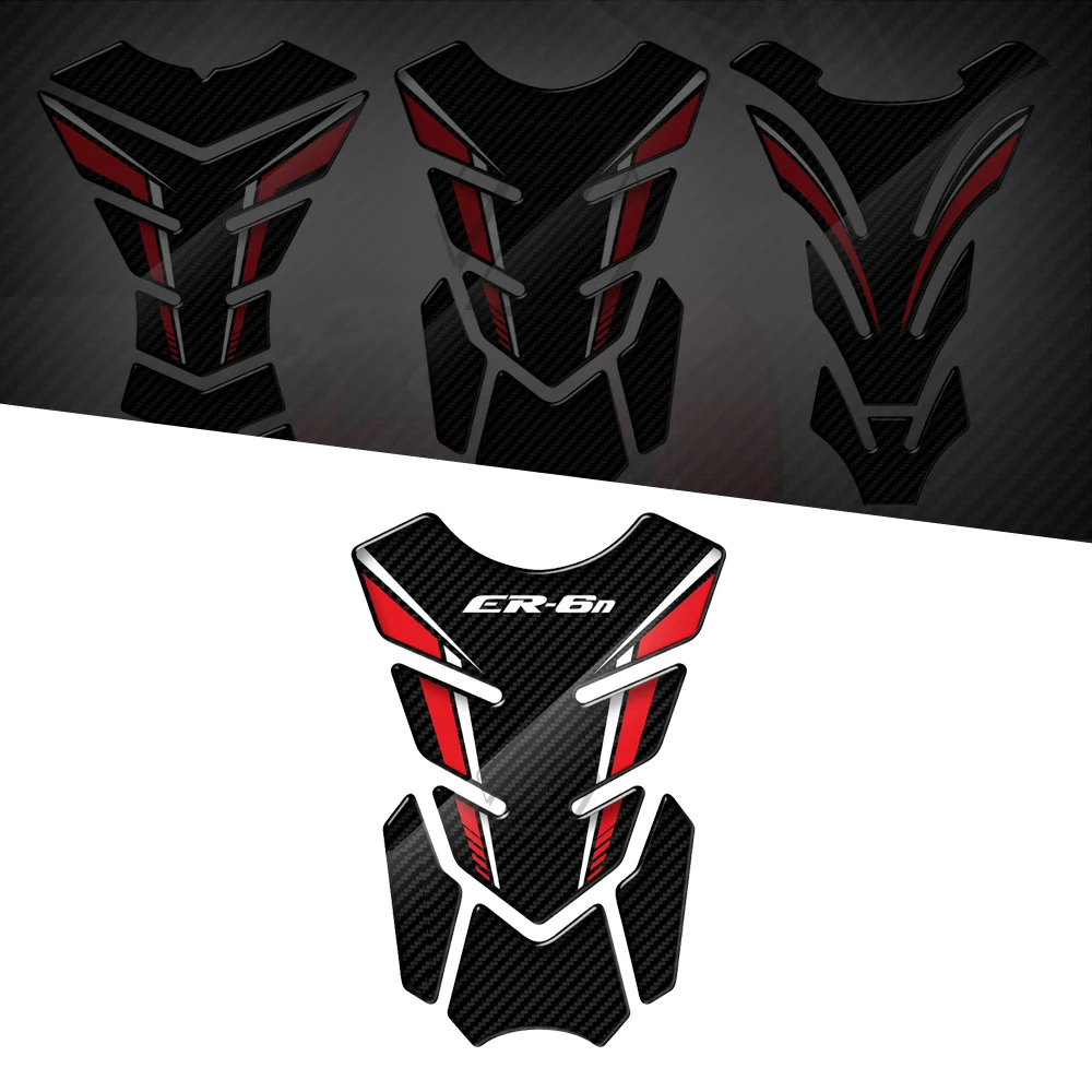 For Kawasaki Er6n Er6n All Year 3d Carbonlook Motorcycle Tank Pad