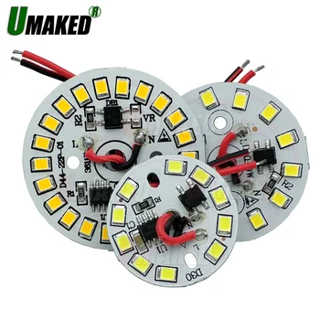 

3W 5W 7W 9W 12W 15W AC 220V pcb with integrated IC driver with 20cm wire, Driverless led bulb PCB board, Direct to AC 220V