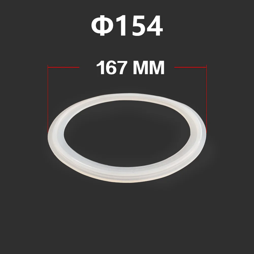 

5 PCS Fit 154mm 6" Pipe OD 167mm Tri Clamp Sanitary Silicon Sealing Gasket Strip Homebrew For Diopter Ferule Fitting