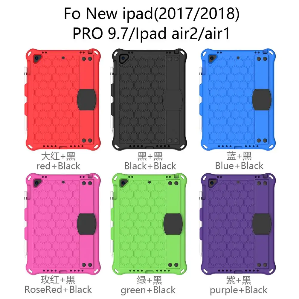 Детский дружественный Чехол для iPad 9 7 2018 2017 чехол 5 6 Air 1 2 Pro с сотовой ручкой +