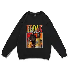 2021 novo clássico do vintage hip hop rap kodak moletom dos homens moda pulôver homem streetwear das mulheres dos homens de grandes dimensões camisolas ue