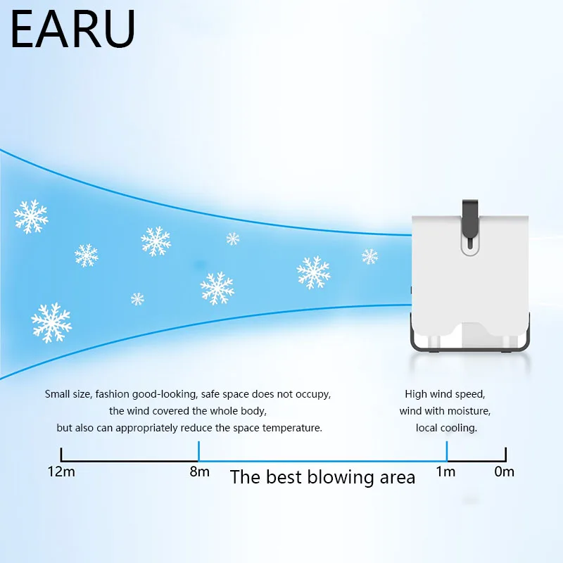 Удобный вентилятор охлаждения воздуха портативный цифровой увлажнитель воздуха Место Легкое Охлаждение очищает вентилятор воздушного