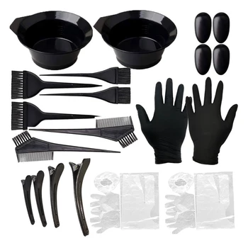 

22pcs/set Professional Plastic Hairdressing Brushes Bowl Combo Salon Hair Color Kit Dye Hair Tint Tool Set