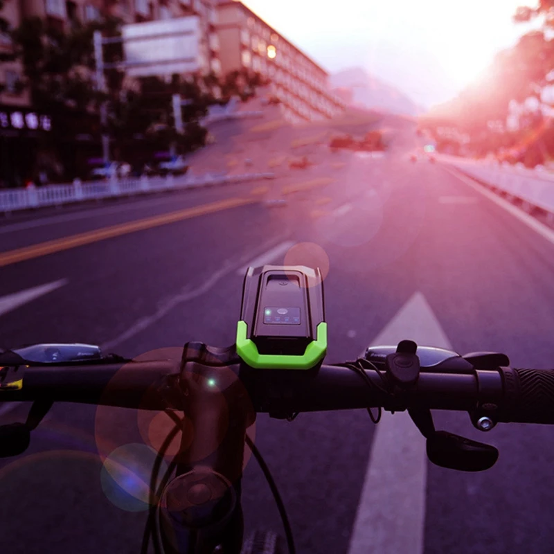 Excellent Built-In 2000Mah Bicycle Light Sensor Smart Flashlight For Bicycle Accessories,Usb Charging Bicycle Bulb With Speaker(Black+Gree 2 Excellent Built-In 2000Mah Bicycle Light Sensor Smart Flashlight For Bicycle Accessories,Usb Charging Bicycle Bulb With Speaker(Black+Gree 2