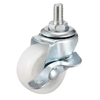 

uxcell 1.5 Inch Swivel Caster Wheels PP 360 Degree Threaded Stem Caster Wheel with Brake M8 x 15mm 44lb Capacity