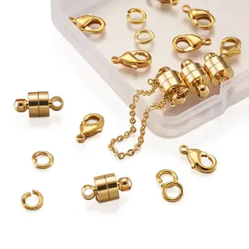 

Brass Accessories Jewelry Findings Set Jewelry Making Kit Chain Extender Magnetic Clasps Jump Rings Lobster Claw Clasps