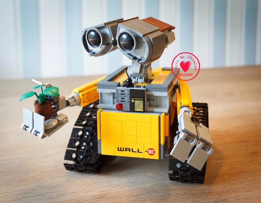 Cena Nowa seria filmów WALL E Robot Fit Legoings Technic Wall E zestaw modeli do składania zestaw klocki klocki Diy zabawki prezent dzieciak chłopcy boże narodzenie