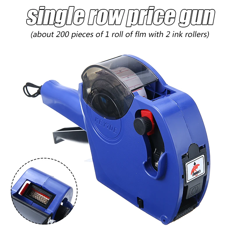 8 Digits Price Gun Pricing Labeller Kit With Labels & Ink Roller For Shops 