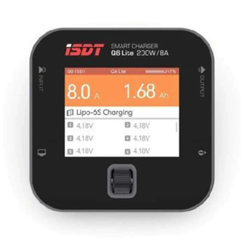 Isdt Q6 Lite Lipo зарядное устройство/Dis устройство для баланса 8A 200 Вт Dc 2 6S ЖК дисплей
