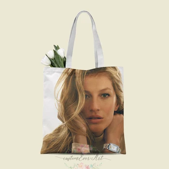 

Gisele Bündchen tote bag custom canvas tote bags for women for teacher Birthday Bags Gift Bag personalized gifts