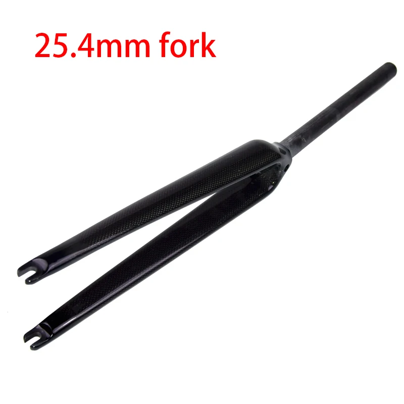 Newest 700C 25.4mm Racing Road bike glossy matt 3K UD full carbon fibre fork Track Fixed Gear bicycle front fork Free shipping