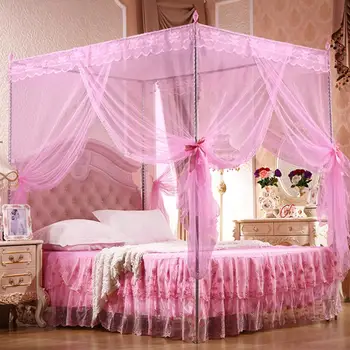 

Rectangular 3 Sides Opening Mosquito Net Mesh Bed Canopy Insect Protection Tent
