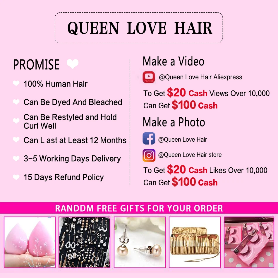 Queen Love Hair человеческие волосы, пряди с закрытием, бразильские волосы remy, натуральный цвет, прямые волосы, пряди с закрытием
