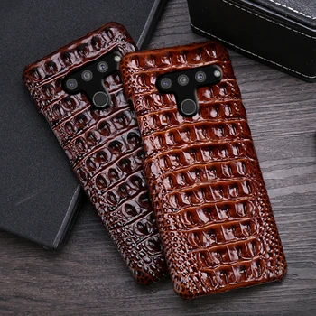

Leather Phone Case For LG G6 G7 G8s ThinQ G3 G4 G5 V10 V20 for V30s V40 V50 Thinq Q6 Q7 Q8 Cowhide Crocodile Back Texture cover