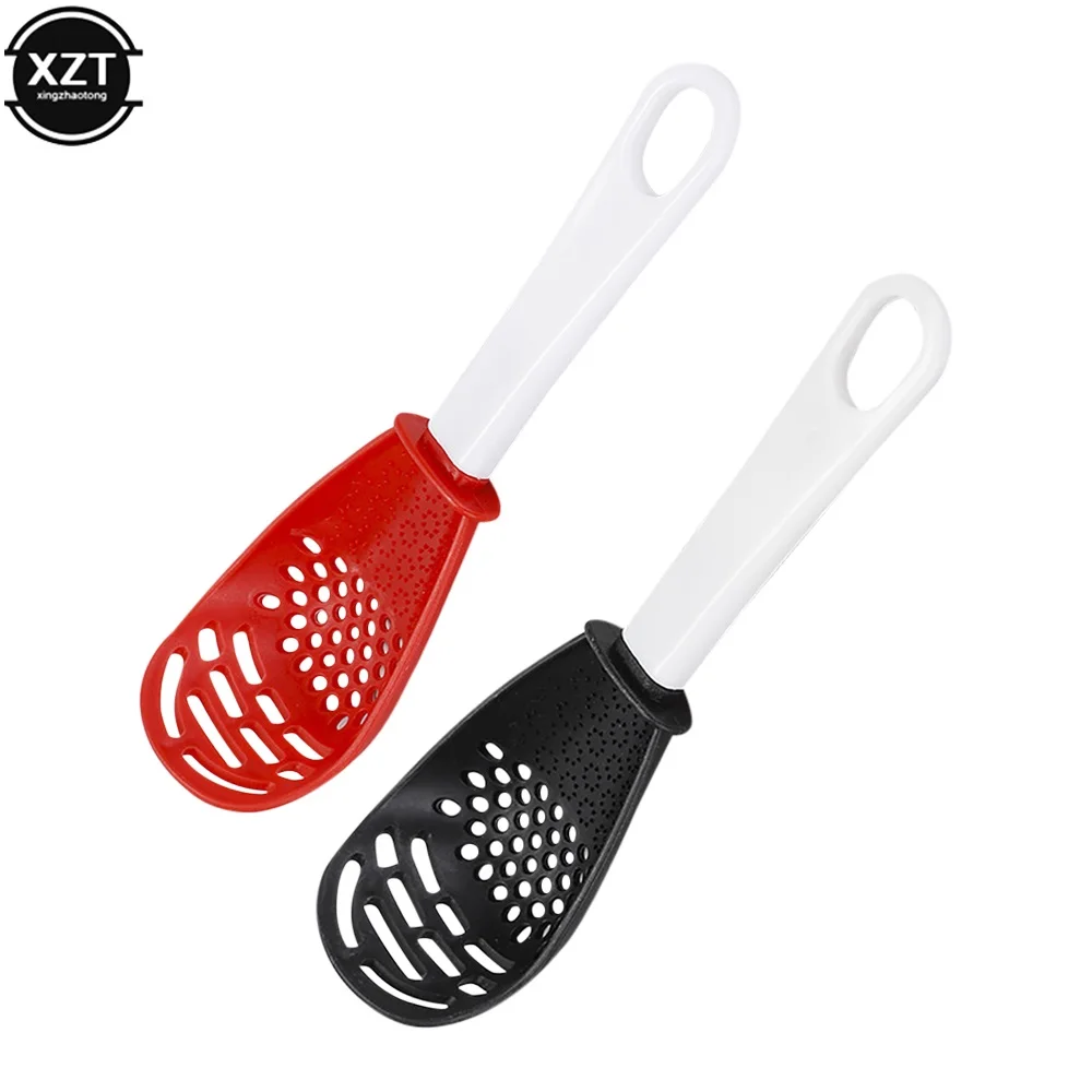 Multifunctional Filter Colander Household Kitchen Grinding Spoon Grinding Ginger Garlic Press Silicone Egg White Separator 1Pcs