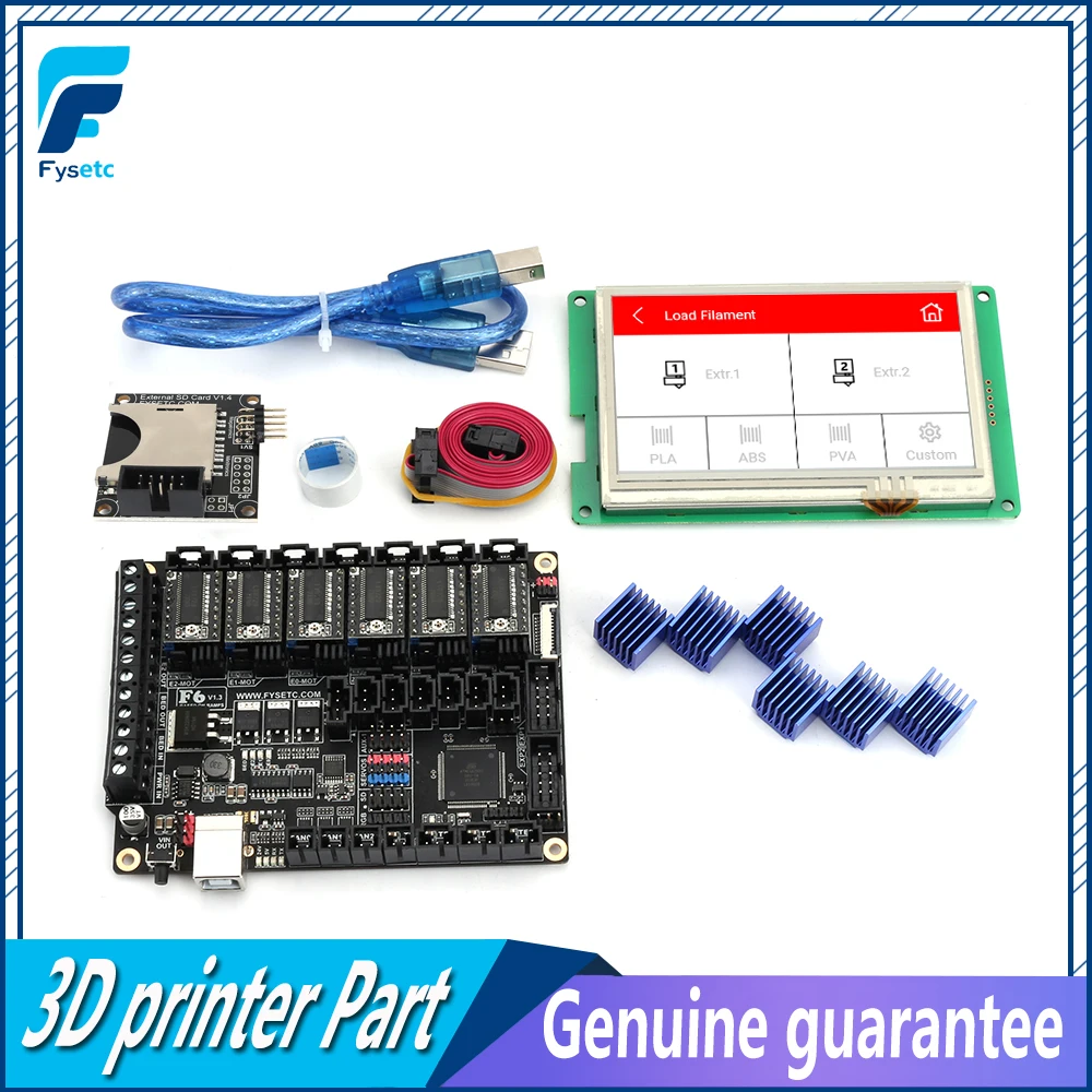 : FYSETC F6 V1.3 все в одном материнская плата + 4 3 дюймов ЖК дисплей Дисплей с Card Reader