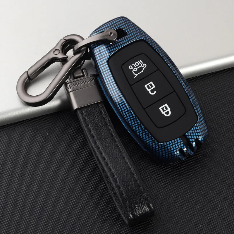 E-blue Автомобильный ключ чехол для hyundai i10 i20 i30 IX25 IX35 IX45 Elantra Accent 3 кнопки I20 I30 I40 L109 HB20 Creta Mistra Solaris - Название цвета: E-blue