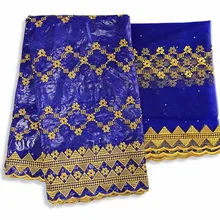 Новое поступление камень Африканский Базен riche ткань с вышивкой кружева/Базен riche платье Материал нигерийский KY120502