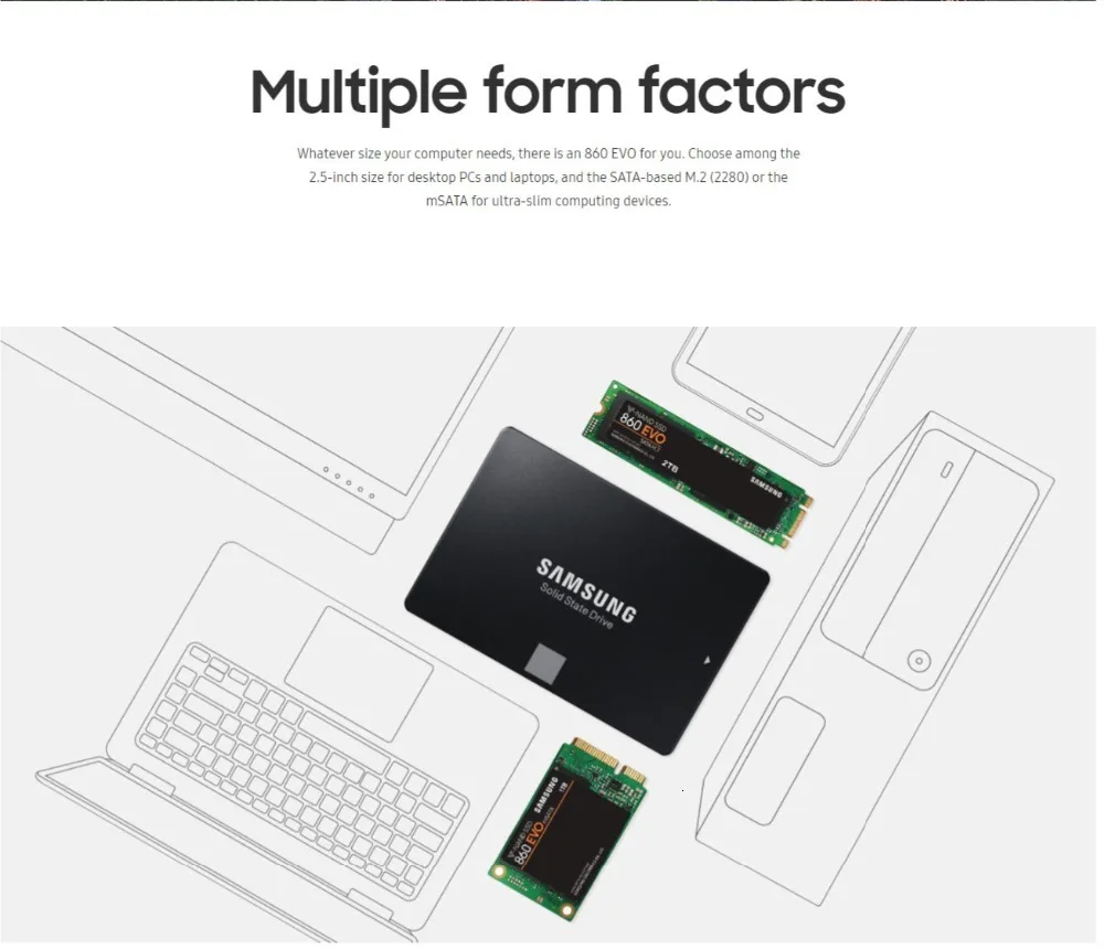 SAMSUNG SSD 860 EVO 500GB Внутренний твердотельный диск HDD жесткий диск SATA3 2,5 дюймов ноутбук Настольный ПК MLC disco duro