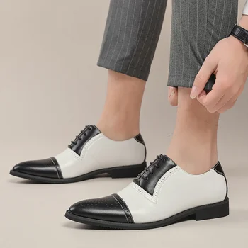 

Brand Leather Fashion Men's Formal Shoes Luxury High-quality Wedding Dress Shoes Designer Formal Shoes Oxford Dinner Shoes