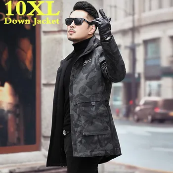 

new big plus size 10XL 9XL Large size Winter Duck Down Men's Brand Clothing 90% White Duck Down Jackets Camouflage Down Jackets