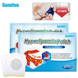 12Pcs Sumifun Lower Blood Lipids Patch Traditional Chinese Medicine Plaster Reduce Hyperlipidemia Prevent Cardiovascular Disease