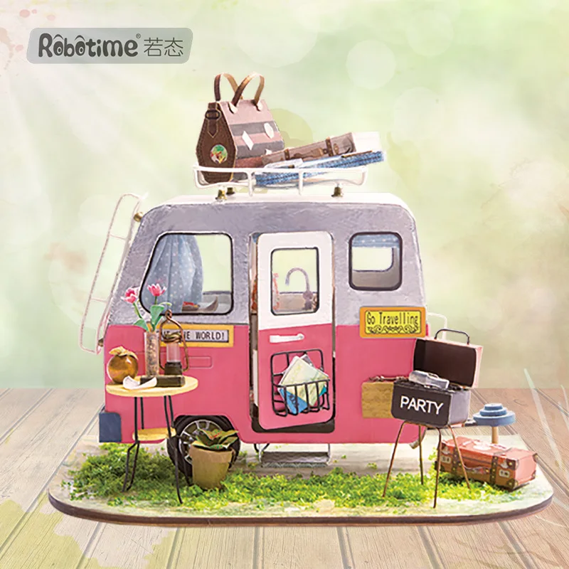 

Robotime If to 3D Jigsaw Puzzle Assembled Model Handmade DIY Hut Creative Birthday Gift Cute Fled