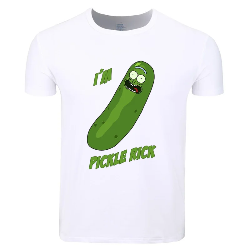 Футболка с героями мультфильмов Rick And Morty Pickle Rick азиатского размера летняя футболка с короткими рукавами и круглым вырезом, смешная футболка Rick y Morty - Цвет: HCP4007D