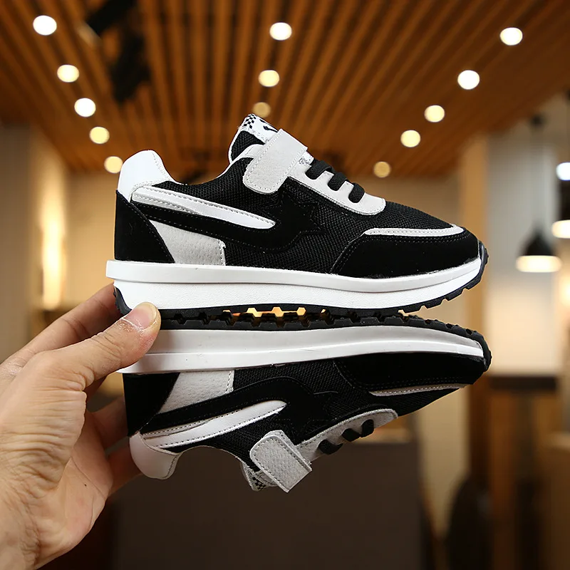 Black Schuhe Kinder/детская обувь для девочек; Sapatos criancha chaussure lumineuse Zapatillas nigno Deportiva Scarpe Per Bambini; детская обувь - Цвет: Black