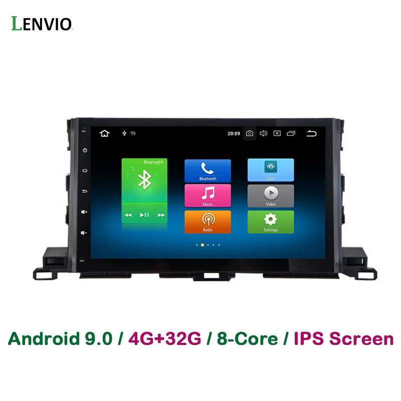 Автомобильный DVD плеер Lenvio IPS 4 Гб ОЗУ 32 ПЗУ Восьмиядерный Android 9 0 для Toyota Highlander 2015