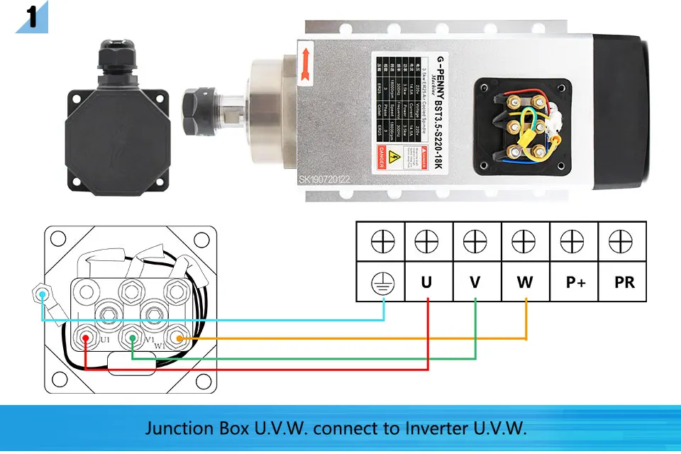 Новое поступление! 3.5kw ER20 двигатель шпинделя с воздушным охлаждением 4 шт. подшипники 0,01 мм Точность 220 В/380 В деревообрабатывающий пневматический шпиндель охлаждения