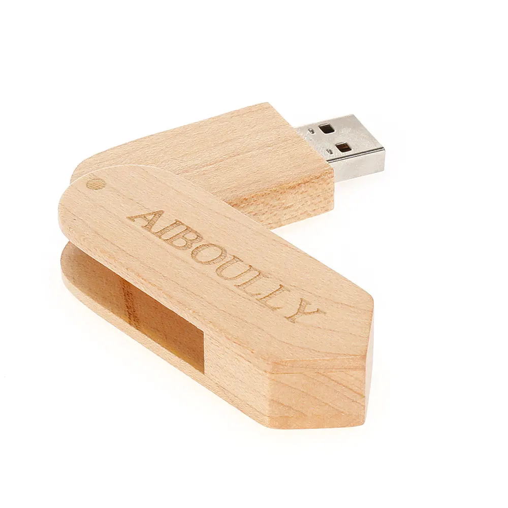 new rotating wooden USB flash drive 4GB 8GB 16GB pendrive 32GB pen drive 64GB 128gb custom LOGO usb stick key gift free shipping