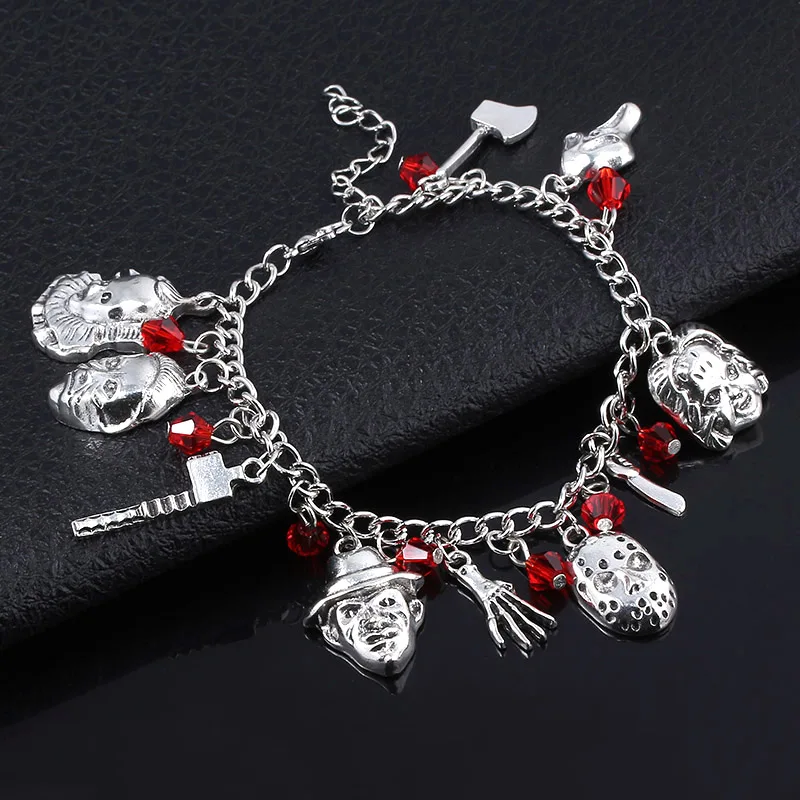 Movie Chucky Face Bracelet Horror Penny Wise Jason Hockey Bracelet For Kids Regali Di Natale