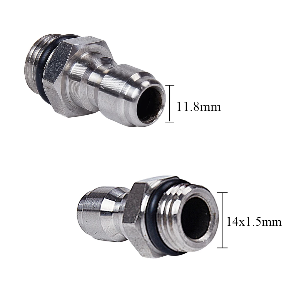 High Pressure Washer Brass Connector Washing Adapter 1/4" Female Quick Connection With M14*1.5 Thread